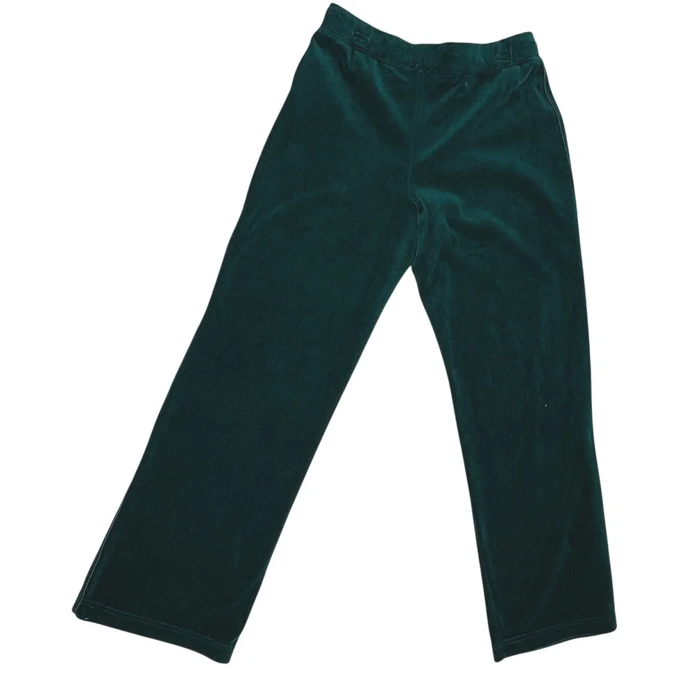 Style & Co Sport Petite Small Green Velour Tracksuit Hoodie Pants Set NWT Y2K